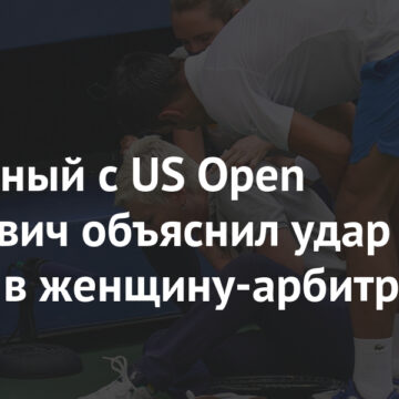 Изгнанный с US Open Джокович объяснил удар мячом в женщину-арбитра
