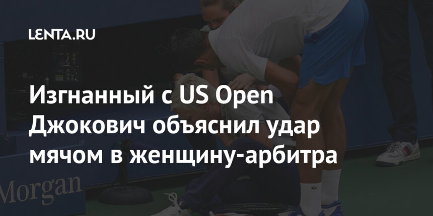 Изгнанный с US Open Джокович объяснил удар мячом в женщину-арбитра