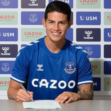 James Rodriguez joins Everton from Real Madrid for £22m