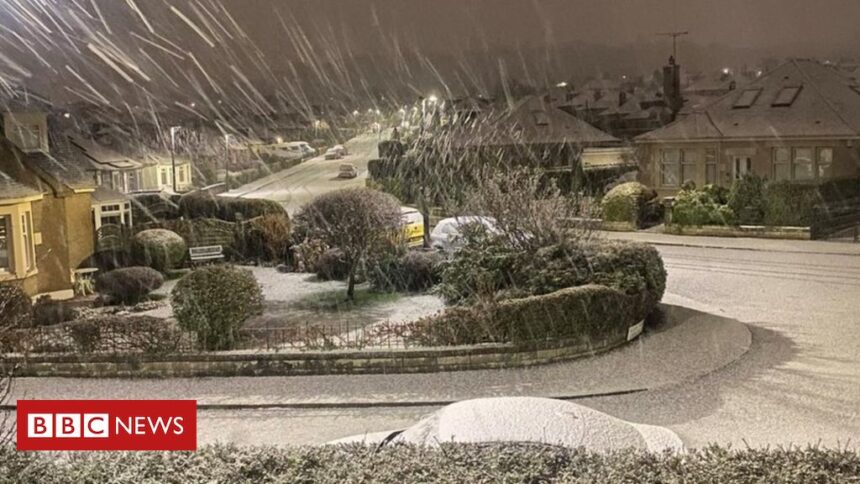 Disruption after ‘thundersnow’ hits Scotland