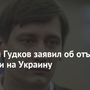 Дмитрий Гудков заявил об отъезде из России на Украину