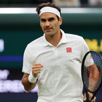 Federer voor zevende keer op rij naar kwartfinales op Wimbledon