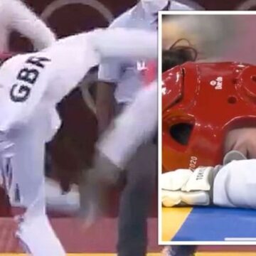 Bianca Walkden collapses to ground as she misses out on Gold medal after 8 yellow cards