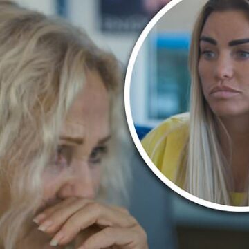 Katie Price’s mother Amy, 69, becomes emotional as she discusses daughter’s drink-drive crash
