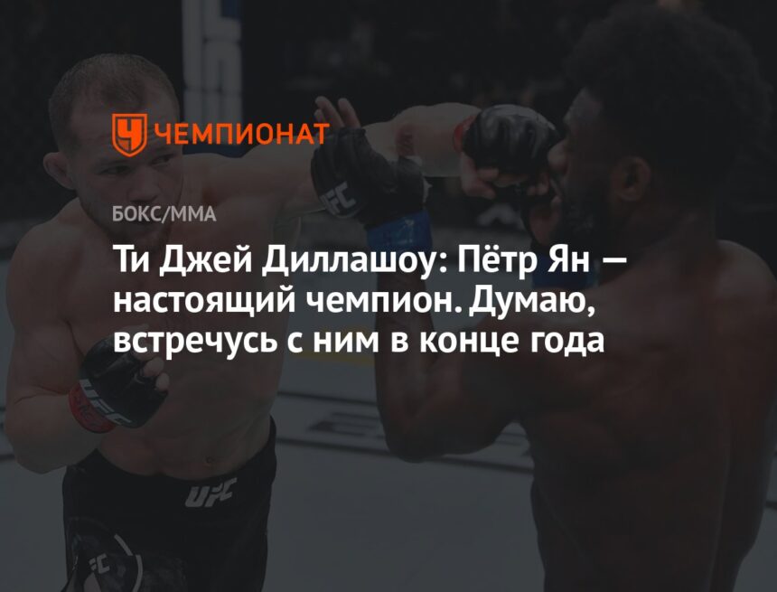 Ти Джей Диллашоу: Пётр Ян — настоящий чемпион. Думаю, встречусь с ним в конце года Ти Джей Диллашоу: Пётр Ян — настоящий чемпион. Думаю, встречусь с ним в конце года