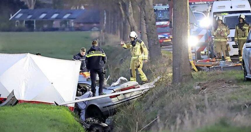 Twee doden (21 en 16) na ernstig ongeluk bij Havelte, drie gewonden