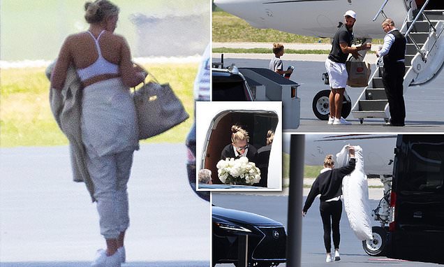 Paulina Gretzky and PGA star Dustin Johnson take private jet home to Florida after Tennessee wedding