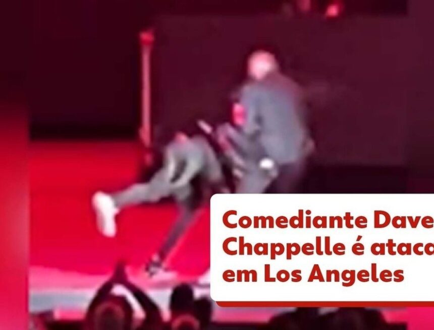 Comediante Dave Chappelle é atacado no palco; veja vídeo Comediante Dave Chappelle é atacado no palco; veja vídeo