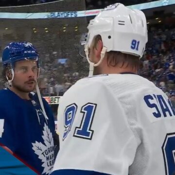 Tampa Bay Lightning and Toronto Maple Leafs Exchange Handshakes Following Their Seven Game Series