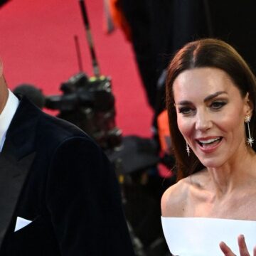 Kate Middleton stuns in off-shoulder gown at premiere of Top Gun: Maverick with William