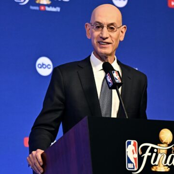 Commissioner Adam Silver addresses media before Game 1 of NBA Finals