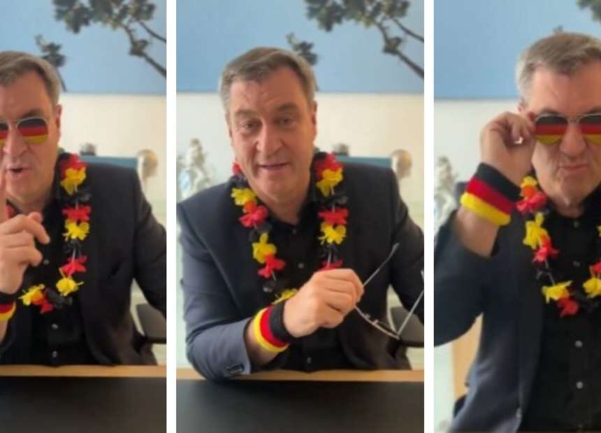 „Ist denn schon wieder Fastnacht?“: Fans scherzen über Söders EM-Video