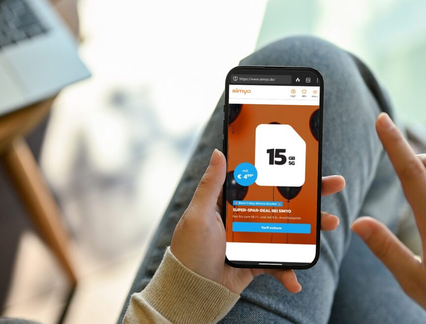 Günstige Handyverträge am Black Friday: simyo bietet 50 GB für nur 9,99 Euro!