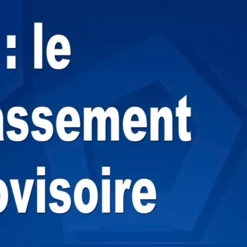 L1 : le classement provisoire L1 : le classement provisoire