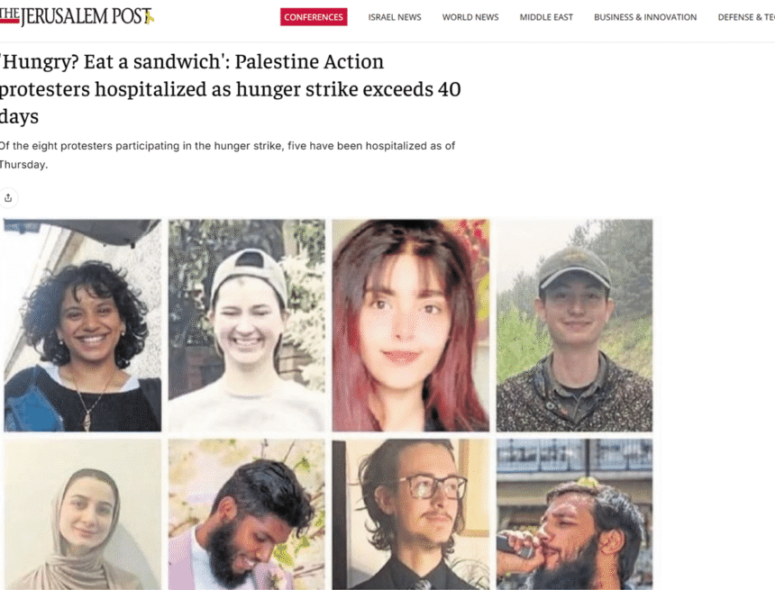 “Eat a sandwich”: Israeli media mock UK anti-genocide hunger-strikers “Eat a sandwich”: Israeli media mock UK anti-genocide hunger-strikers