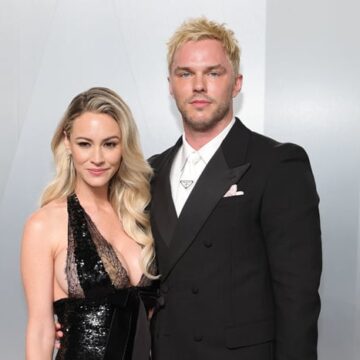 Nicholas Hoult Brings Back Bleached Blond Hair, Makes Rare Appearance with Wife Bryana Holly at Vanity Fair Oscar Party 2026