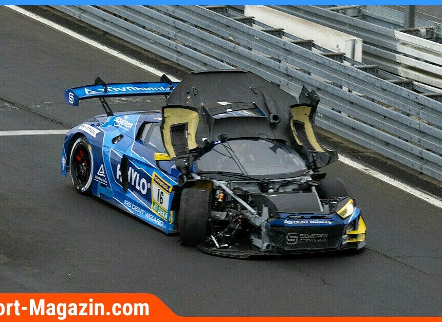 Heftige Unfälle bei 24h Nürburgring: Vermeulen zerstört Ferrari, Scherer-Audi crasht mit Mercedes