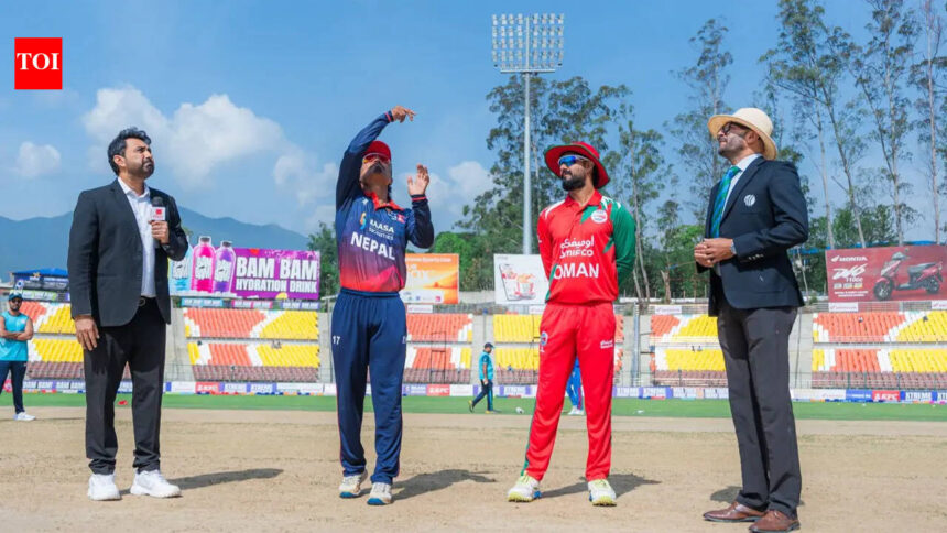 NEP vs OMA Live Score: Arjun Kumal falls, Aarif Sheikh keeps scoreboard ticking for Nepal vs Oman